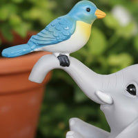Elephant and Bird Pot Hanger Handmade Garden Accessory for Balcony, Gardeners