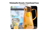 Large Capacity Water Carafe with Lid High Temperature Resistant Large Capacity Juice Jug Shatterproof Acrylic Cold Tea Kettle for Office Workers, Home