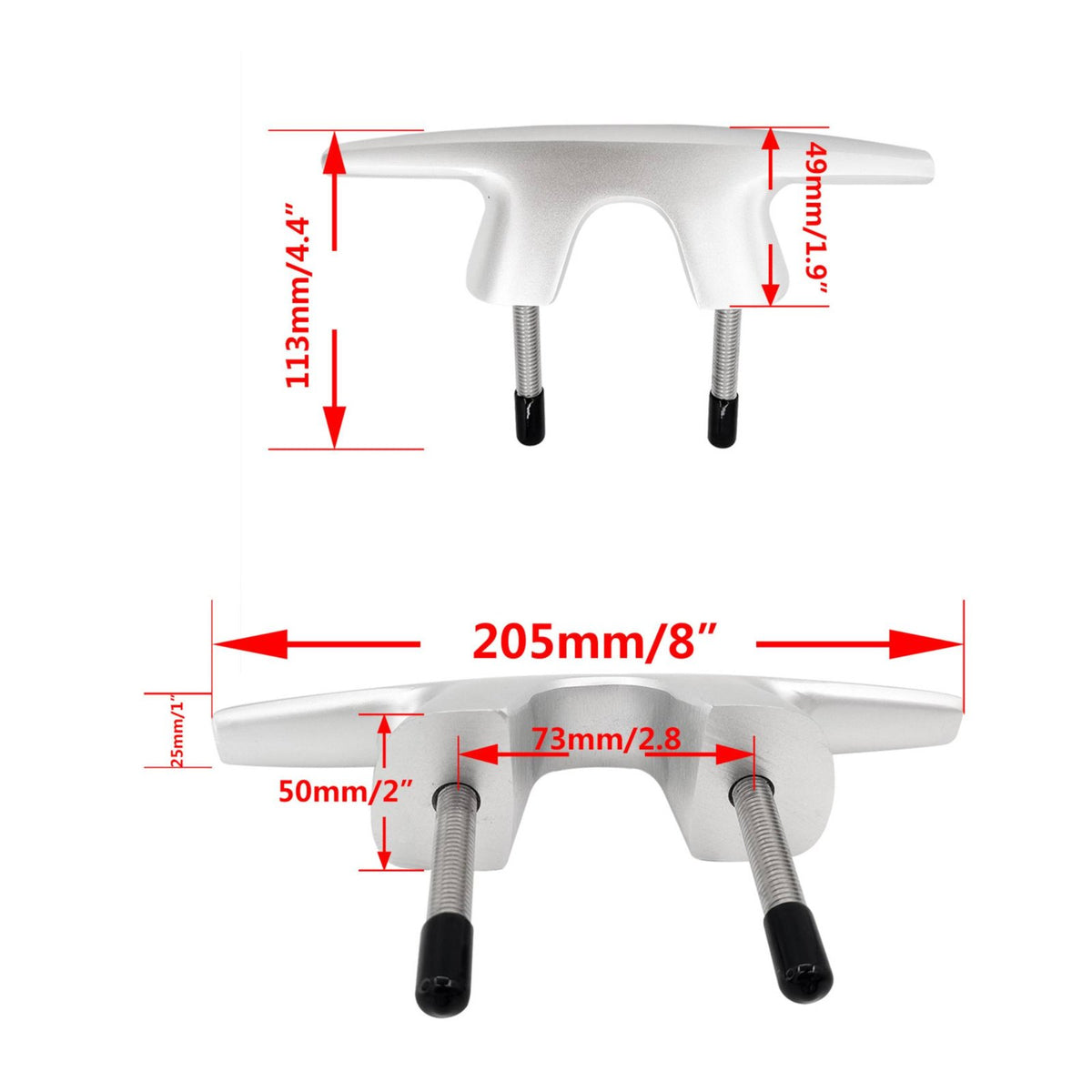 Aluminum Boat Cleat Dock Fitting Easy Install for Yacht