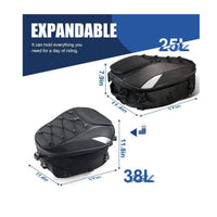 Long-Lasting Motorcycle Rear Seat Bag with Shoulder Strap Adjustable Motorcycle Helmet Bag Backpack Convertible Expandable Helmet Carrier Streamlined for Commuters
