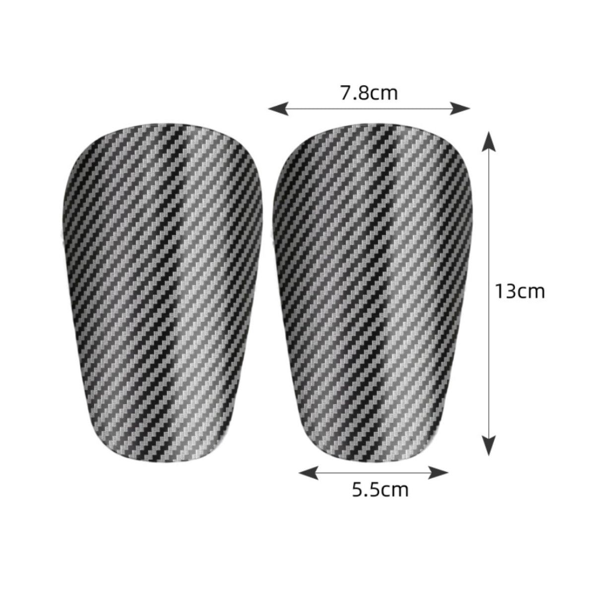 2 Pieces Carbon Fiber Pattern Shin Guards Ergonomic Design Football Leg Guards EVA Foam Cushioning Impact-Resistant Gear for Athletes