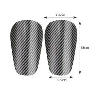 2 Pieces Carbon Fiber Pattern Shin Guards Ergonomic Design Football Leg Guards EVA Foam Cushioning Impact-Resistant Gear for Athletes