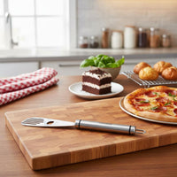 Easy to Clean Stainless Steel Pizza Shovel Ergonomic Handle Pastry Cutter Spatula for Bakery, Party