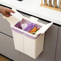 Double Compartment Sorting Bin Dry Wet Separation Household Storage Wall-Mounted