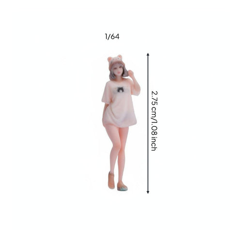 1/64 Scale Female Figure Highly Detailed 3D Printed Miniature Woman