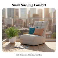 Adjustable Floor Lounger Thick Padding Adjustable Spinerest Lounger Thickly Padded Space-Saving for Bedroom, Balcony