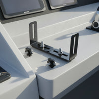 Black CB Radio Mounting Bracket Metal CB Radio Bracket Heavy Duty Steel for Truckers, Drivers, Truck, Dashboard, Center Console