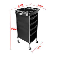 Multifunctional Stainless Steel Hair Salon Trolley Cart for Styling and Storage