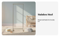 Single-Rod Clothes Stand Easy to Assemble Garment Rack Thickened Tubes Lightweight for Parents, Balcony, Dorm Room