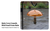 Hanging birds Feeder Dome Weatherproof birds Feeder rain cover Multipurpose Hanging Canopy Cover for Garden, Yard, Patio