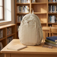 Lightweight Backpack with Side Pockets Water-Repellent Casual Backpack Multi-Pocket Daypack for Commuters, Students, Commuting, School, Travel