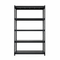 L-Shaped Corner Shelf Space-Saving Multi-Layer Metal Rack Easy Assembly Heavy Duty Warehouse Shelving for Basement, Living Room, Bedroom