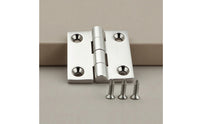 Stainless Steel Butt Hinge Polished Hinge with Screws Hardware Rustproof for DIYers, Builders, Boat Owners, Cabinets, Boats, RVs