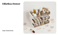 Makeup Case with Drawers Compartmentalized Design Cosmetic Organizer for Desktop