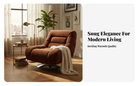 Rotating Barrel Chair Vintage design Oversized rotate Barrel Chair Sherpa Upholstery firm support Foam for Apartment Dwellers
