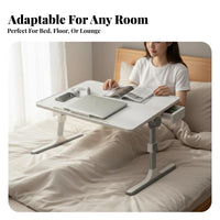 Adjustable Folding Laptop Table Non-Slip Legs Foldable Laptop Table beverage holder Holder
