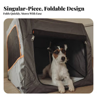 Foldable Fabric Pet Crate Portable Dog Kennel Water-Resistant Base for getaway