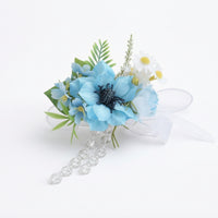 Wrist Corsage with Ribbon Elegant Wrist Corsage with Beads Colorfast for Brides