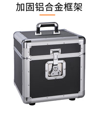 铝合金收纳箱黑胶唱片LP收藏箱影碟胶片箱大盒子手提式储物箱厂家