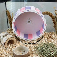 Quiet Hamster Exercise Wheel and Nighttime Wheel, 19cm Hamster Wheel with Iron Stand, Transparent Runner for Dwarf Hamsters and Hedgehogs