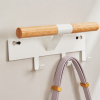 Modern Coat Hooks, Entryway Key Rack, Wall-Mounted Clothes Hooks, 20kg Load Capacity Hook Rail for Hallway & Office