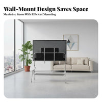 Stainless Steel TV Stand Heavy Duty Mobile Floor Media Console Curved Tube Design Effortless Mobility Built-in Storage Suitable for Renters Bedroom Office Apartment