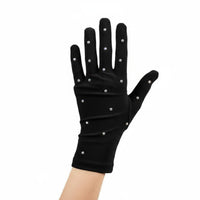 Thermal Figure Skating Gloves Elegant Rhinestone Skating Gloves Sports Accessory for Kids