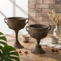 Pedestal Planter Stable Urn Planter Outdoor Use Urn Vase for Garden, Indoor Display