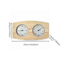 Natural Fir Wood Sauna Thermometer Hygrometer Easy to Read Sauna Room Temperature-Hygrometer Heat Resistant Wooden Temperature Humidity Gauge for Spa