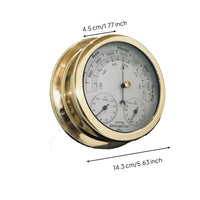 3 in 1 Meteorological Instrument Polished Round Thermometer Hygrometer Pointer Indicators Weather Prediction Meter
