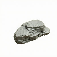 Layered Design Miniature Rock Stepped Edges Stacked Stone Prop Carved Texture Miniature Rock Stones Gray Finish for Small-Scale Scene