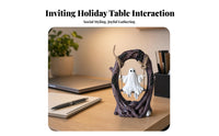Playful Spirit Figurine with Tree Seat
