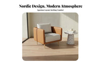 Carbon Steel Frame Nordic Design Lounge Furniture High-Density Foam Cushion Sintered Stone Table and Sofa Combo Modern Luxury Design Reception Table and Chair Set Easy to Clean for Salon Owners, Interior Designers, Shopkeepers, Cafe
