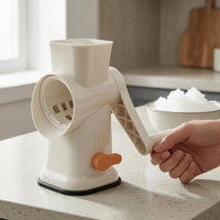 Hand-Crank Shaved Ice Machine Tabletop Rotary Snow Cone Maker
