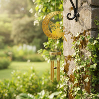Solar Wind Chime Light Waterproof Outdoor Lighting Wrought Iron for Yard