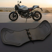 Black Motorcycle Heat-Guard Pad Easy to Install Leather Heat Guard with Laces Wear Resistant Motorcycle Frame Barrier Comfortable for Cruiser Owners, Highway Commuting