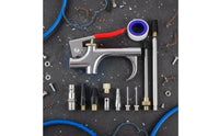13 Pieces Zinc Alloy Body Pneumatic Duster Set High Pressure Air Blow Kit Multi-Purpose Air Nozzle Blower Kit Quick Connect for Mechanics, Woodworkers, Garage, Car Detailing