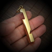 Brass Whistle Bottle Opener Keychain for Outdoor Survival and Everyday Carry