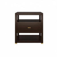 Rattan Drawer Side Table Nordic Design Nightstand with Woven Drawer Minimalist Aesthetic Space-Saving Size for Bedroom