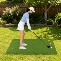 Portable Sports Hitting Mat, 150x90cm Indoor and Outdoor Driving Range Mat, Dense PE Grass Training Aid with High Impact Absorption