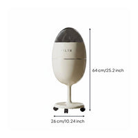 Flip Lid Trash Can Easy to Clean Rolling Garbage Container Odor Control