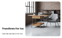 Space-Saving Foldable 2-Tier Trolley space-efficient Design Side Table adaptable Household Furniture Sturdy Construction for Apartment Dwellers, Office Workers, hosts, Living Room, Small areas, Bedroom, Kitchen