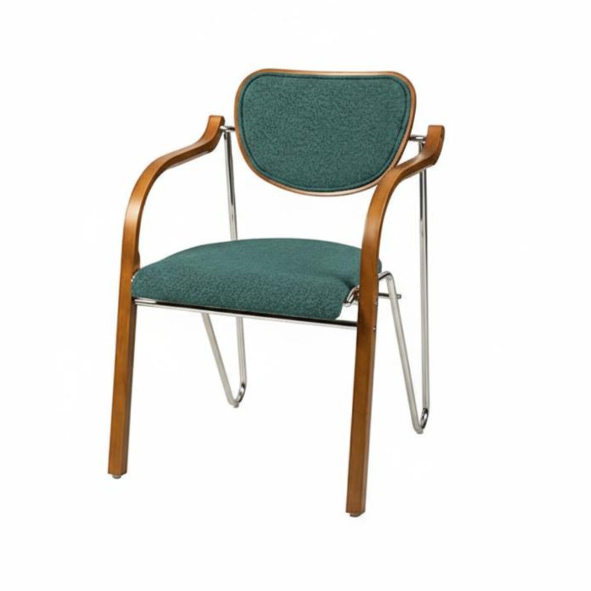 Curved spine supportrest Armchair Wabi-Sabi aesthetic Dining Chair Padded Seat Minimalist for Homeowners, Home Office