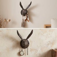 Rabbit Head Wall Hook Decorative Rabbit Wall Hook Farmhouse for Bathroom