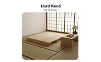 Japanese aesthetic Lowelevation Bed Frame No Headboard Slatted Floor Bed Frame Minimalist Design Mattress Foundation Moistureresistant for Guesthouse Owners, Minimalists, Apartment Dwellers, traditional mat platform Room, Modern Home