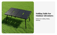 Collapsible Grill Table with Storage Includes Lamp Hook Modular Cooking Station