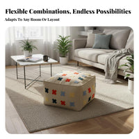 Woven Zabuton Comfortable Floor pouf Thick Padded for Living Room, Meditators