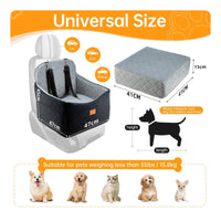 Quilted Pet Car Seat Padded Pet Booster Seat Adjustable Straps for in Vehicle
