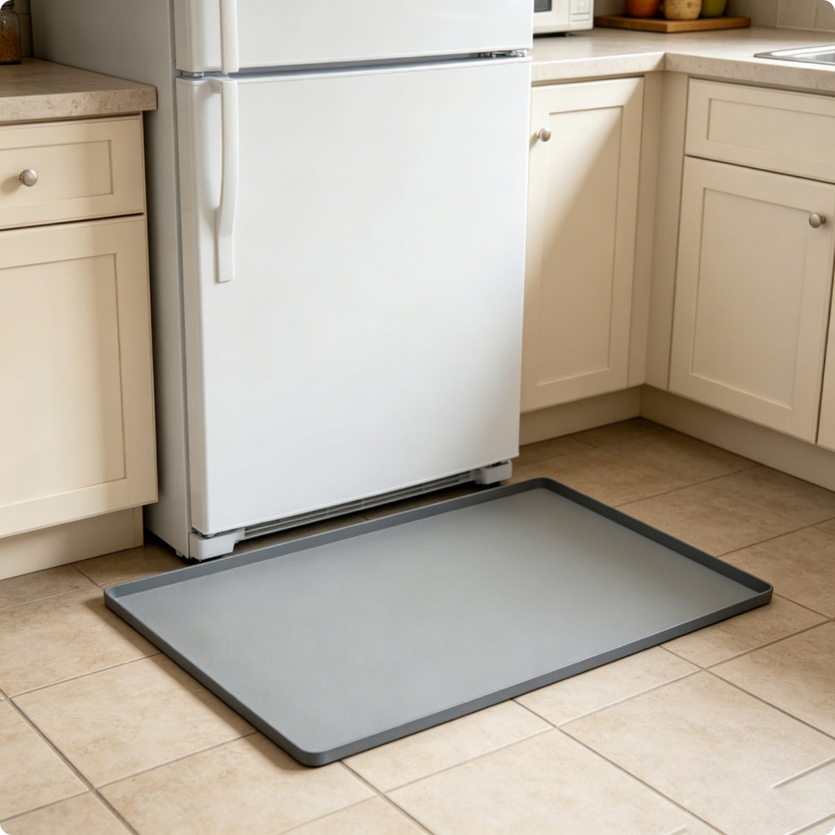 Tray-Style Mat Raised Border Silicone Mat Spill-Catching for Under Appliances