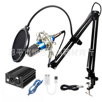 BM-700 Condenser Microphone Kit with Pop Filter and USB Power for Computer KTV